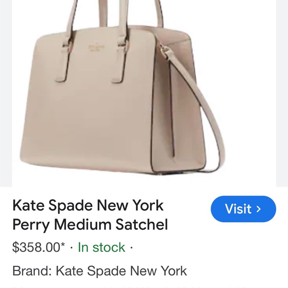 Kate Spade Tan Satchel Bag with Structured Design - Picture 2 of 9